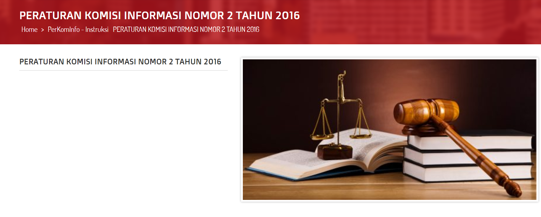 Peraturan KI Nomor 2 Tahun 2016